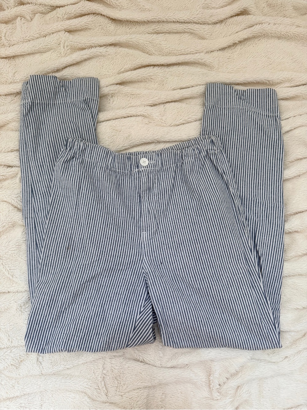 Brandy Melville pinstripe blue/white trousers Sz S